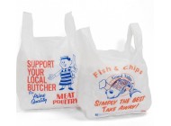 Printed Fish & Chips White Vest Carriers (Boxed 2000)